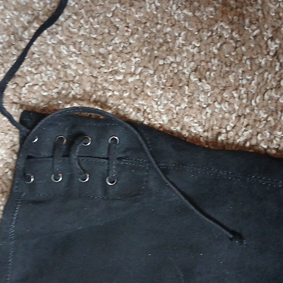 Unisa black knee high chunky heeled boots size 9.5 - Picture 3 of 16